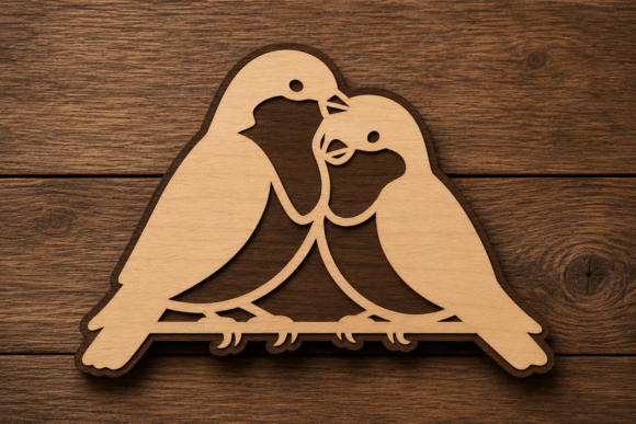 Download Love Birds Laser Cut SVG File Love Bird - Bird Collection