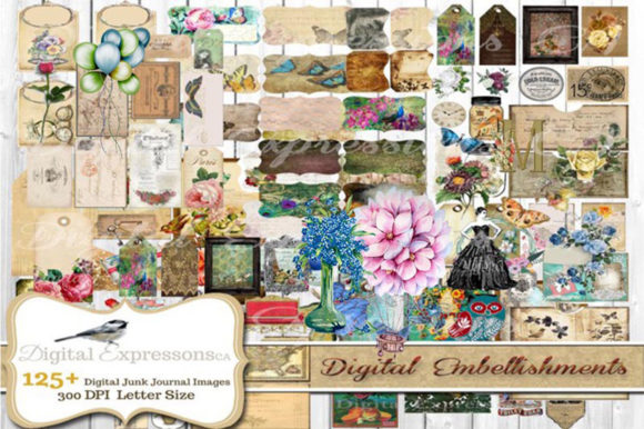 Download Junk Journal Kit Embellishments - Junk journal Collection