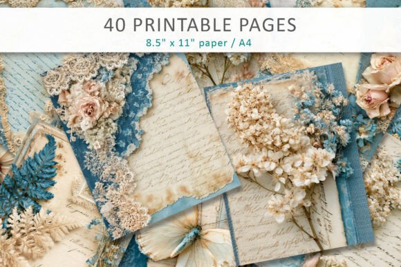 Download Vintage Shabby Chic Junk Journal Pages - Junk journal Collection