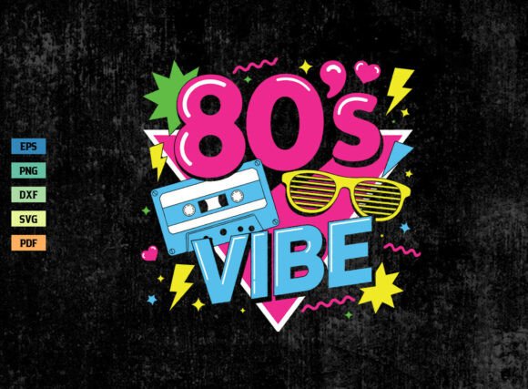 Download Retro 80s Vibe Vintage Shirt SVG PNG - Retro Collection