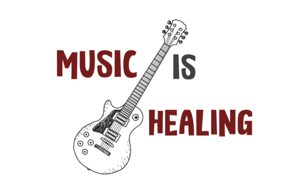 Download Typography Retro Music is Healing - Retro Collection
