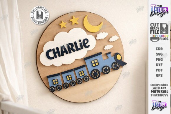 Download 3D Kids Room Wall Name Sign Laser Cut - Kids room Collection