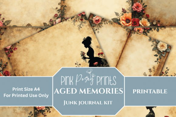 Download Vintage Ephemera Junk Journal Kit - Junk journal Collection