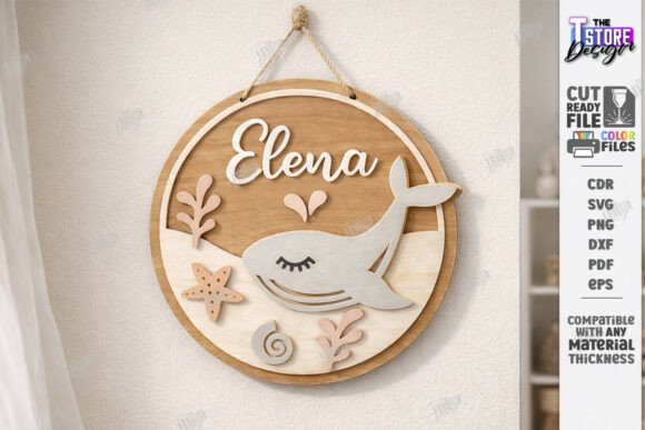 Download Kids Room Name Sign Laser Cut | CNC File - Kids room Collection