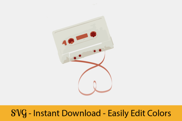 Download Retro Cassette Tape, Vintage Music, SVG - Retro Collection