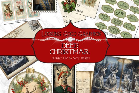 Download Christmas Deer-themed Digital Images - Digital images Collection
