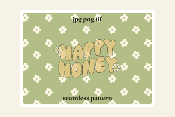 Download Green Retro Flower Seamless Pattern - Retro Collection