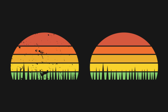 Download Sunset Retro Graphics Plain and Grunge - Retro Collection