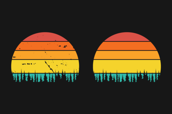 Download Sunset Retro Graphics Plain and Grunge - Retro Collection