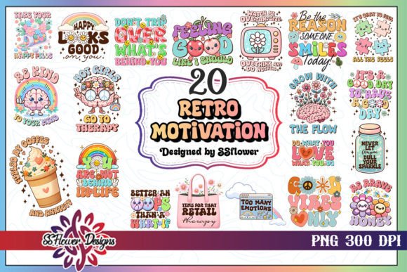 Download Retro Motivation Sublimation Bundle - Retro Collection