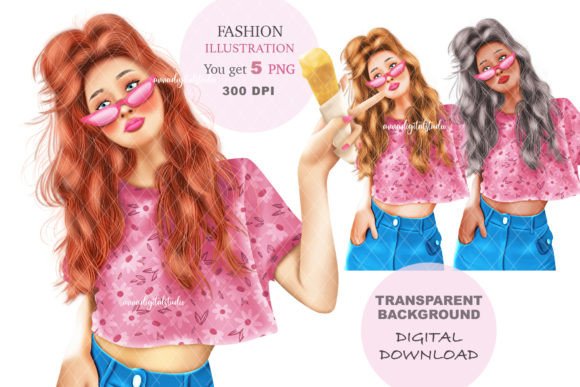 Download Fashion Girl Clip Art, Cute Girl PNG - Fashion girl clip art Collection