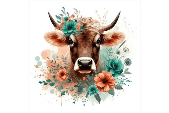 Download Retro Groovy Cow EPS - Retro Collection