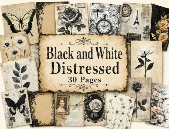 Download Vintage Ephemera Junk Journal Pages - Junk journal Collection