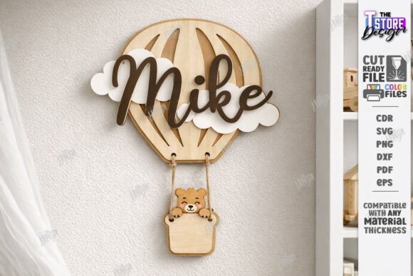 Download Kids Room Name Sign Laser Cut | CNC File - Kids room Collection