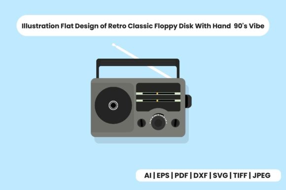Download Flat Design of Retro Classic Radio 90’s - Retro Collection